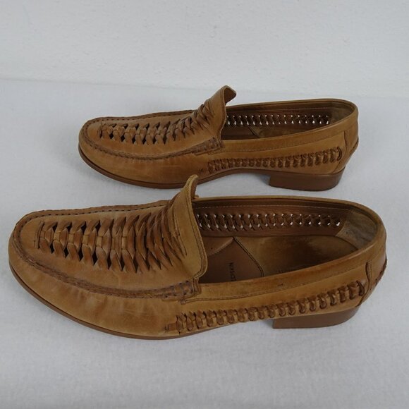 Johnston & Murphy Tan Woven Sheepskin Loafers Size 9.5 main image 9